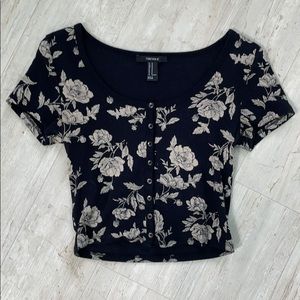 Forever 21 Floral Crop Top